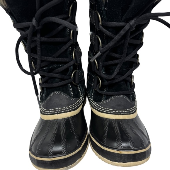 SOREL Joan of Arctic II Black Suede Faux Fur Waterproof Snow Boots - Picture 3 of 12